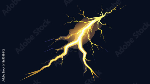 Illuminating lightning strike