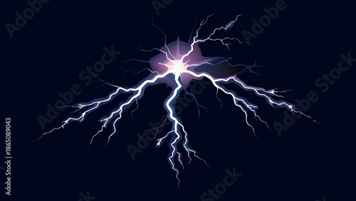 Illuminating lightning strike