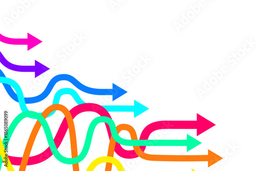 Streamline arrows process concept image. Vectorv