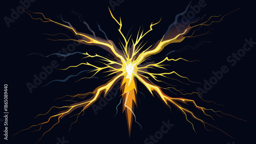 Vibrant lightning burst