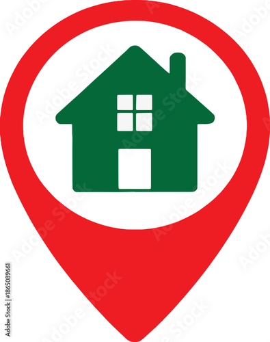 House location pin icon for real estate