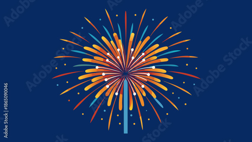 Vibrant firework display