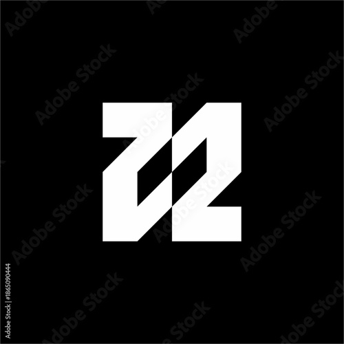 Square Z with a clear diagonal transparent cut-out. Focuses on clarity, speed, and transparency. Minimalist and futuristic.