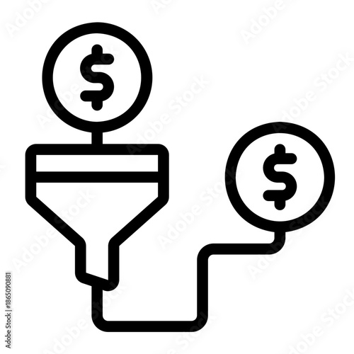 sales funnel line icon