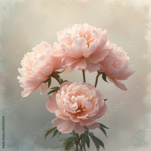 Soft Pink Peonies in Gentle Light