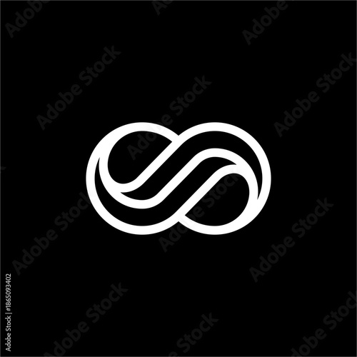 Smooth, flowing wave lines within an infinity shape. Represents limitless flow, energy, and subtle movement. Modern and dynamic.