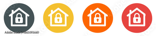 home security protected house icon