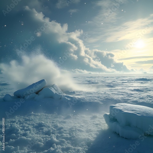 Winter's Serene Beauty: A Spectacular Frozen Explosion