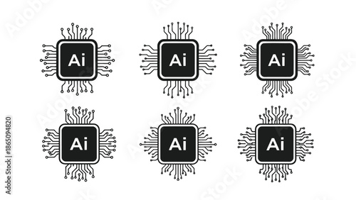 Artificial intelligence circuits a visual representation of networked ai technology
