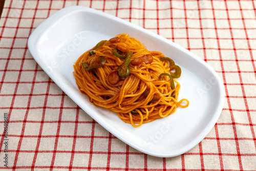 家庭で作ったナポリタンスパゲッティ