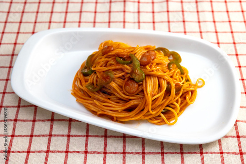 家庭で作ったナポリタンスパゲッティ