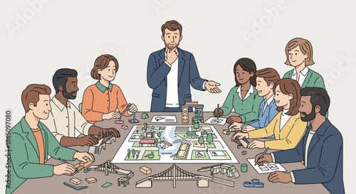 Team Collaboration A Diverse Group Discussing a Project.