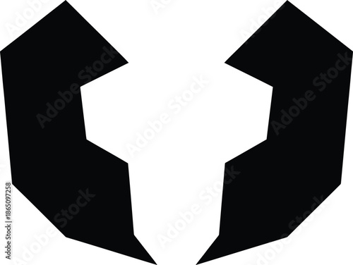 Minimalist broken heart icon