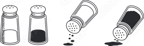 Salt shaker illustration salt container kitchen seasoning spices