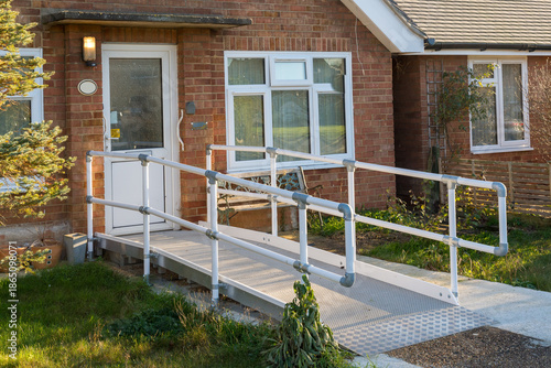 Wheelchair Ramp on door for disabled people to access