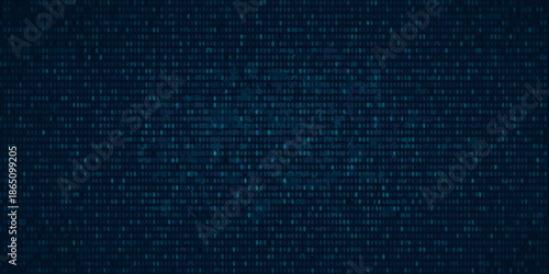 Abstract digital background with a matrix of glowing blue code patterns