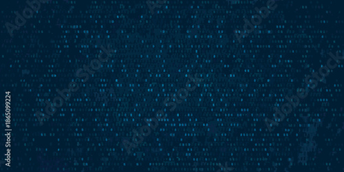 Abstract dark blue background with a digital data stream pattern