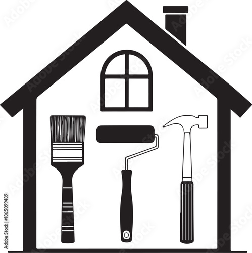 Modern home renovation with essential tools for DIY projects