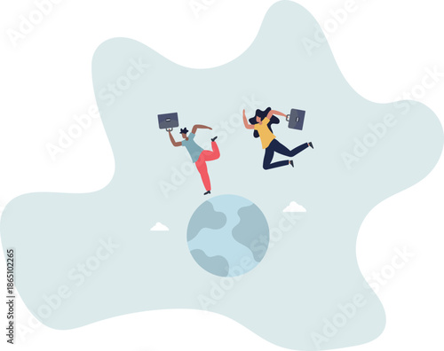 Global business competitor, innovation that change the agile world, international working abroad concept,life and employment of people.