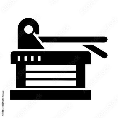 Paper cutter icon representing office stationery and document processing tool