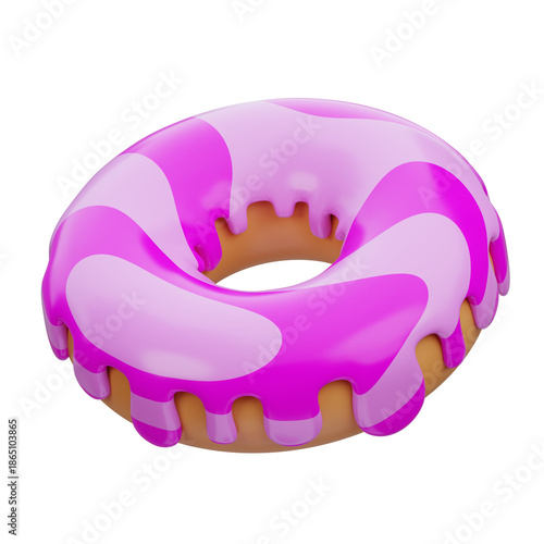 3d donut illustration