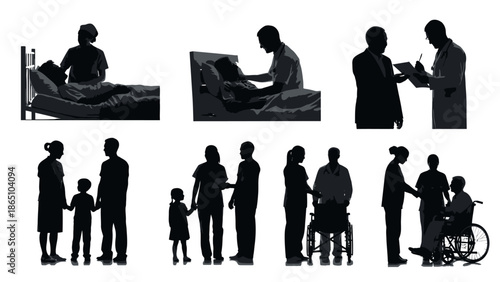silhouettes of business people