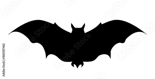 Large flock of bat on a white background.