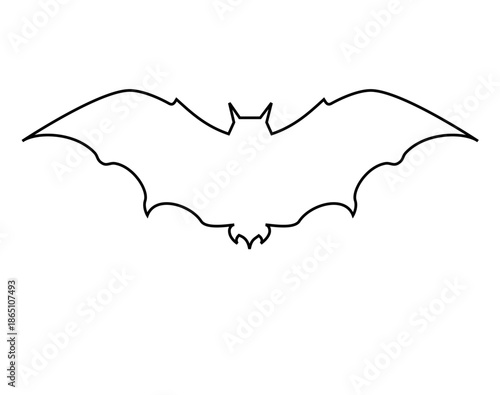 Large flock of bat on a white background.