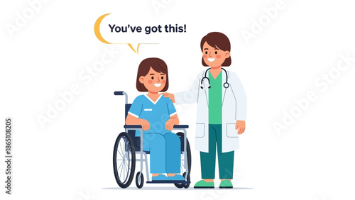 Female Doctor Supporting coordin Page Nurse Page.