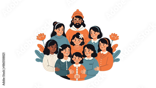 Page contents illustration of diverse people together.