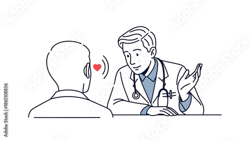 Doctor Consulting Patient with Heart Issue.