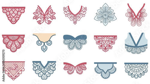 Collection of Lace Underwear and Lingerie Designs.