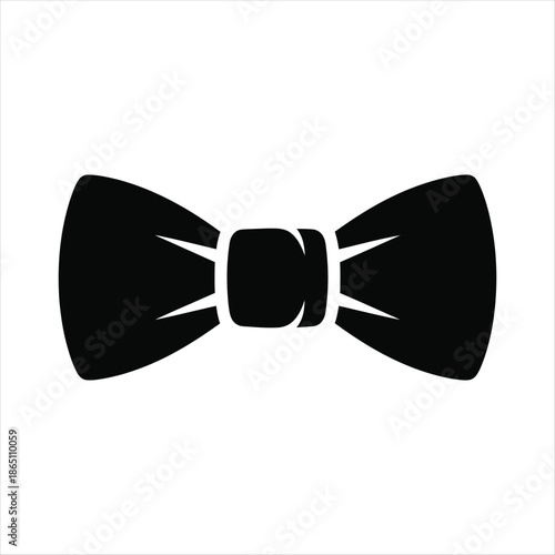 Classic Black Bow Tie Illustration