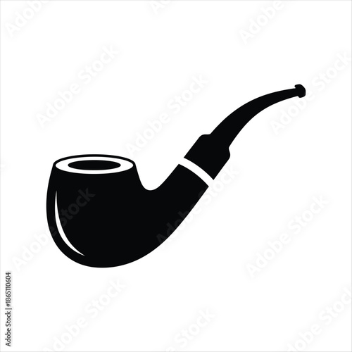 Classic Black Pipe With White Accent