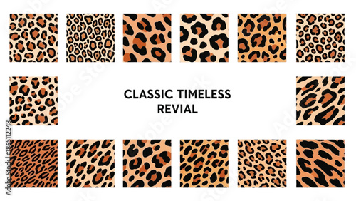 Leopard Print Patterns Collection Animal Design.