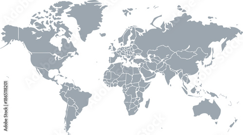 Colored map of world.
Global Player - Geschaftspartner and internationales Business. Vector Manipulating chess pieces on globe symbolizes strategic thinking and global competition