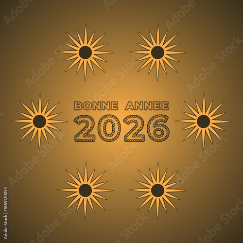 Elegant Bonne Annee Wishes with Radiant Ornaments