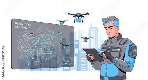 Drone Delivery System Management with Digital Interface.