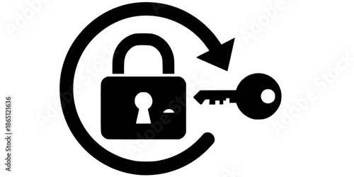 Password Reset & Security Refresh Vector Icon