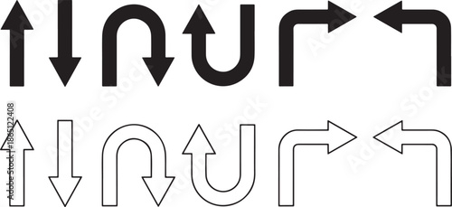 Arrow Direction Turn Sign Symbol