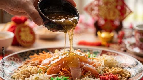 A flavorful dish with sauce...