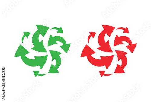 Recycling symbols, Page Page Layout, eco-friendly illustrations, environmental awareness, graphic design elements