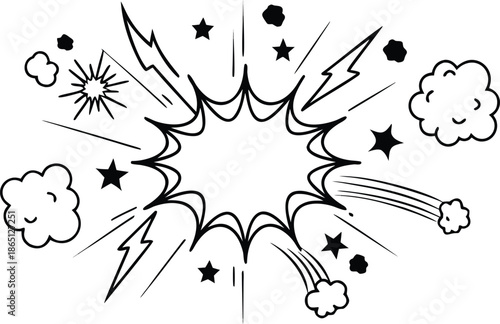 Set of comic effect shape with pop art style.  Comic surprise, attention and inspiration effect. Comic speech bubbles halftone dot background.
 vector illustration isolated set of female yoga poses in