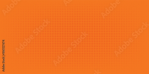 Dots halftone orange color pattern gradient texture with technology digital background. Dots pop art comics with summer background. modern orange dotted