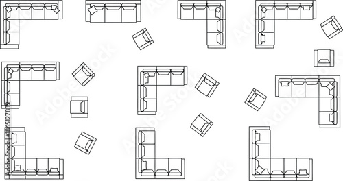 living room furniture layout illustrations