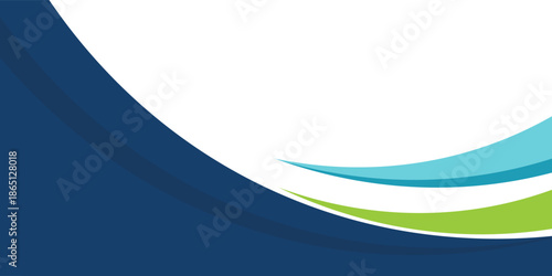 Modern abstract background with blue and green wave design. Perfect for corporate templates, business presentations, flyers, brochures, and digital banners. Clean, professional, and trending design