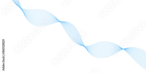 Abstract blue vector background with flowing white wave lines and light curves creating a modern motion pattern design for web and business backdrops