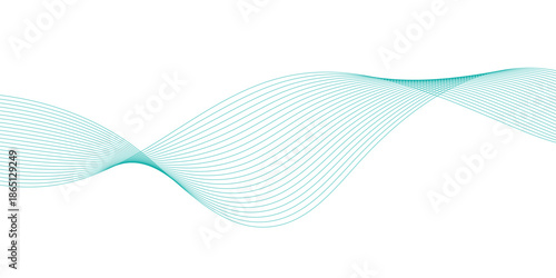 Abstract blue wave background design featuring a fluid vector illustration with flowing gradient curves and motion lines for a modern business wallpaper texture