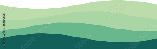 Abstract green wave pattern with calming gradient layers, perfect for nature-inspired designs.