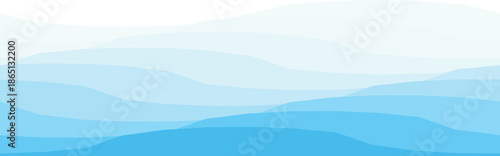 Abstract layered wave design in shades of blue, resembling ocean waves for creative use.